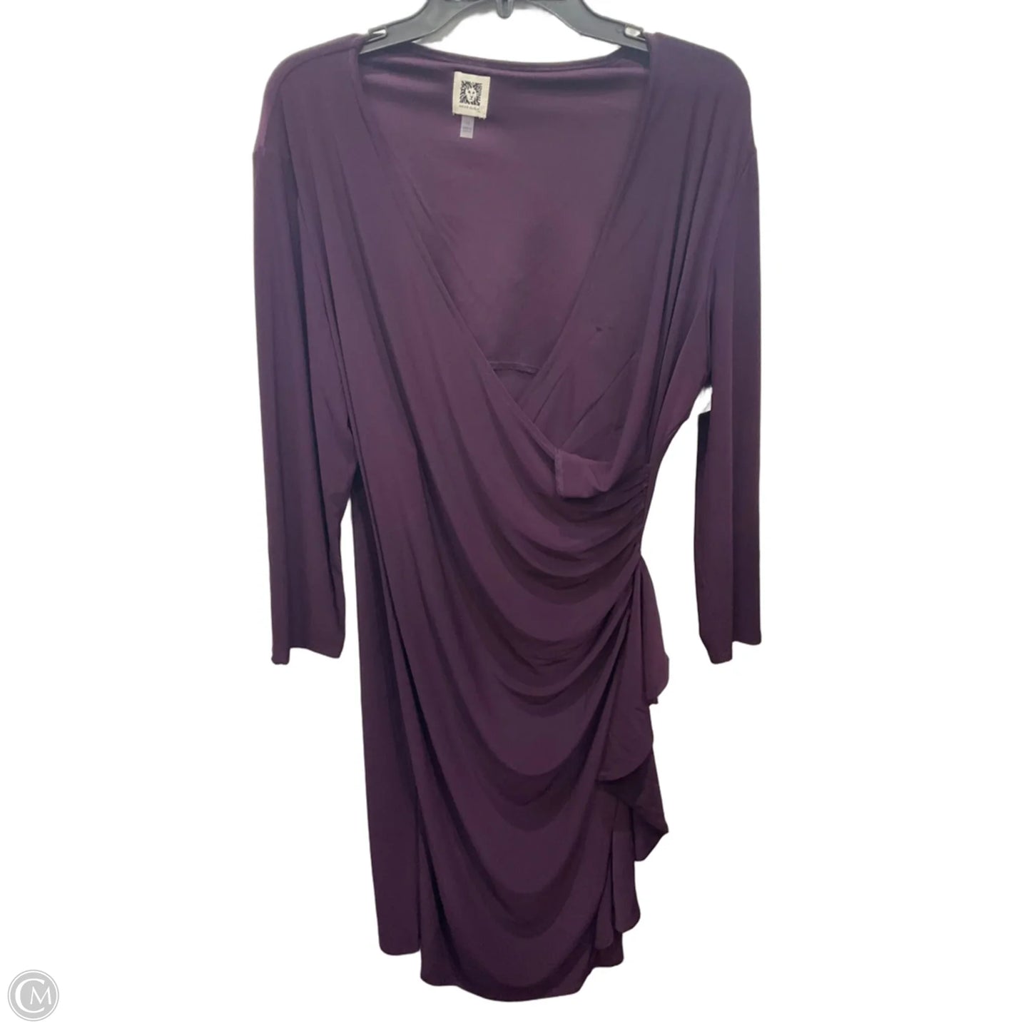 Dress Party Midi By Anne Klein In Purple, Size: Xl