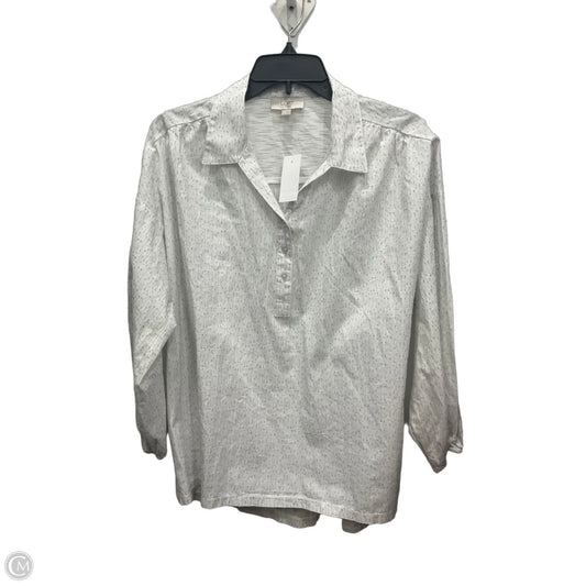 Top Long Sleeve By Loft In White, Size: M