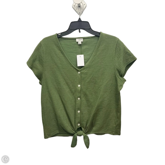 Top Short Sleeve By Loft In Green, Size: L