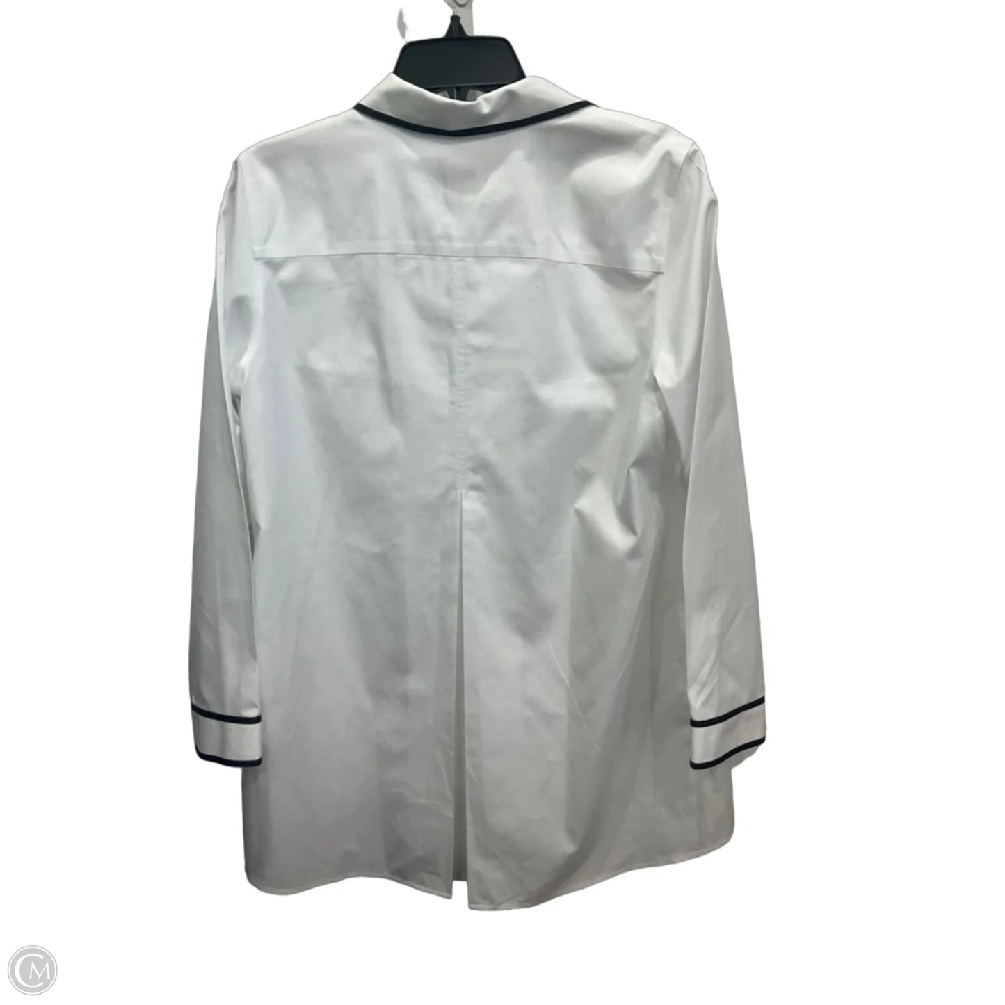 Blouse Long Sleeve By Chicos In White, Size: M