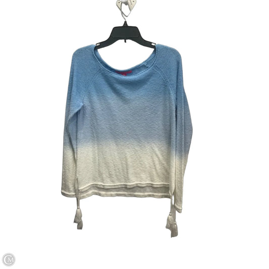 Top Long Sleeve Designer By Lilly Pulitzer In Blue & White, Size: M