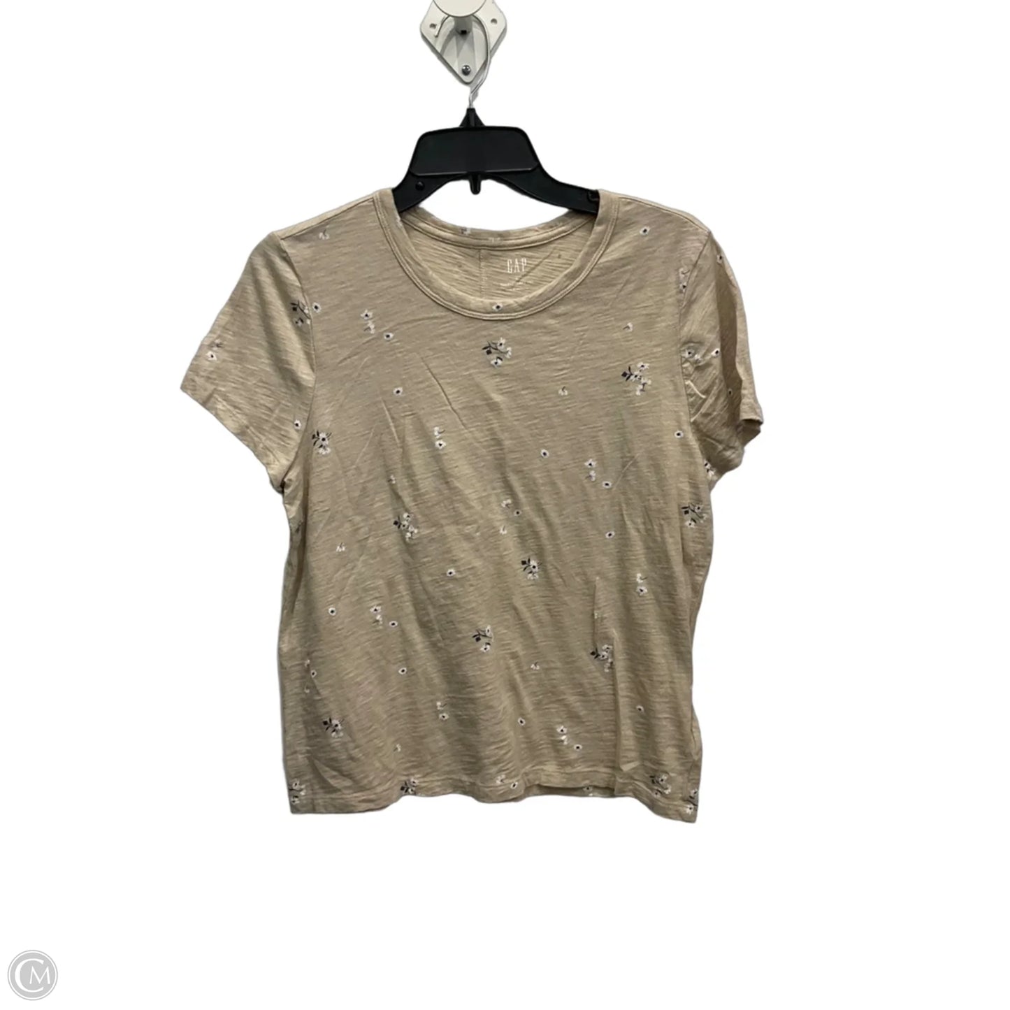 Top Short Sleeve By Gap In Tan, Size: L