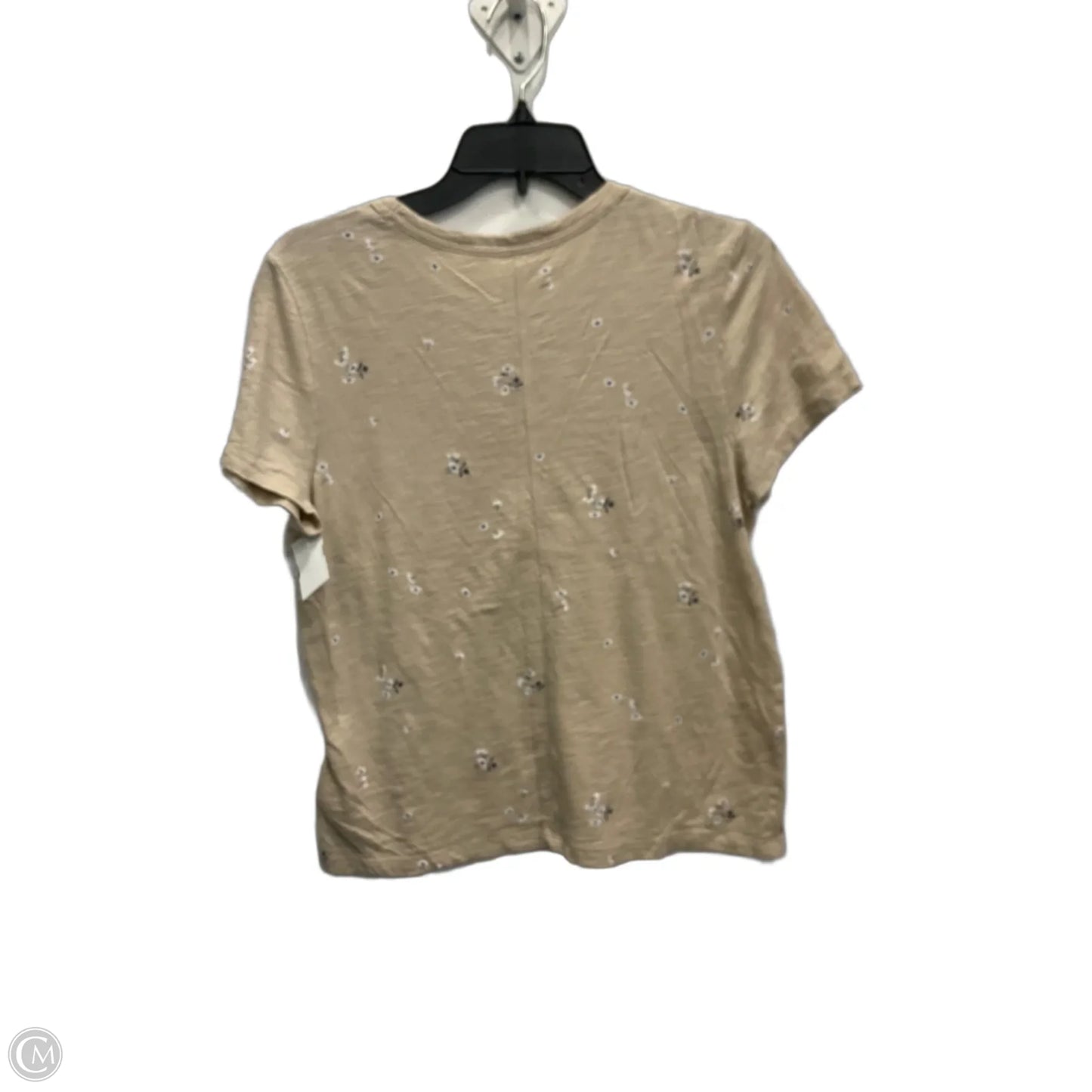 Top Short Sleeve By Gap In Tan, Size: L