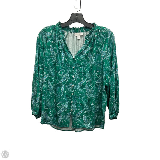 Dress Casual Midi By J. Jill In Blue & Green, Size: Xsp