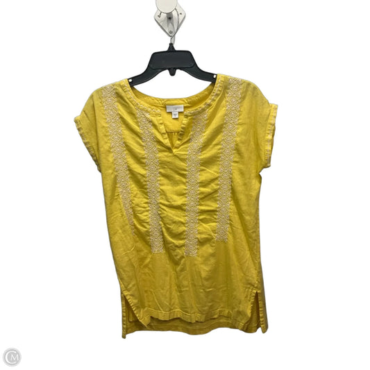 Top Short Sleeve By J. Jill In Yellow, Size: Xs