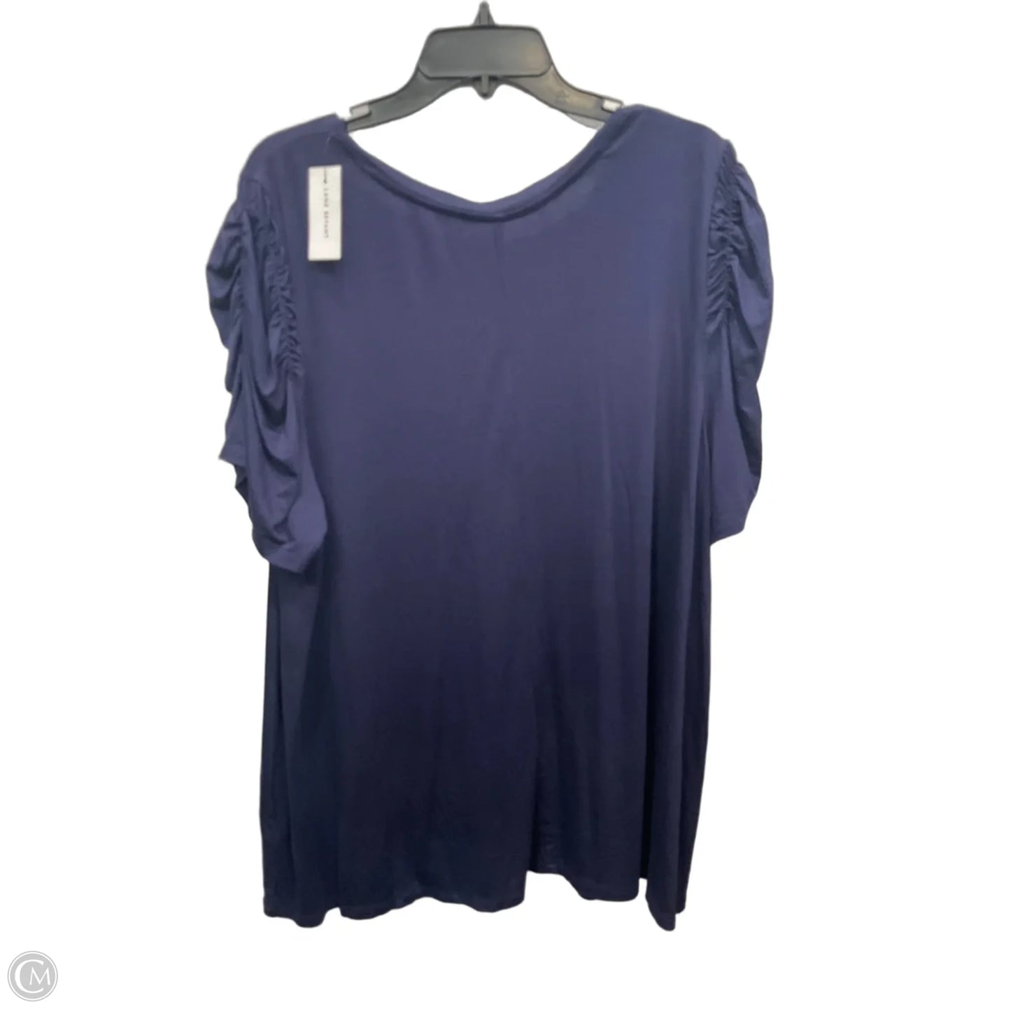 Top Short Sleeve By Lane Bryant In Navy, Size: 1x