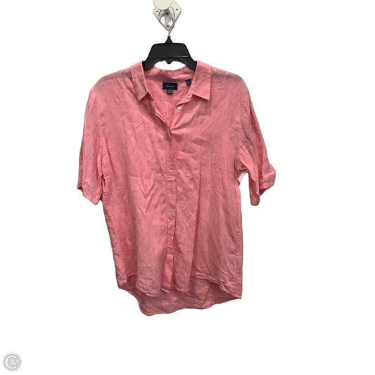 Blouse Designer By Facconnable In Pink, Size: L