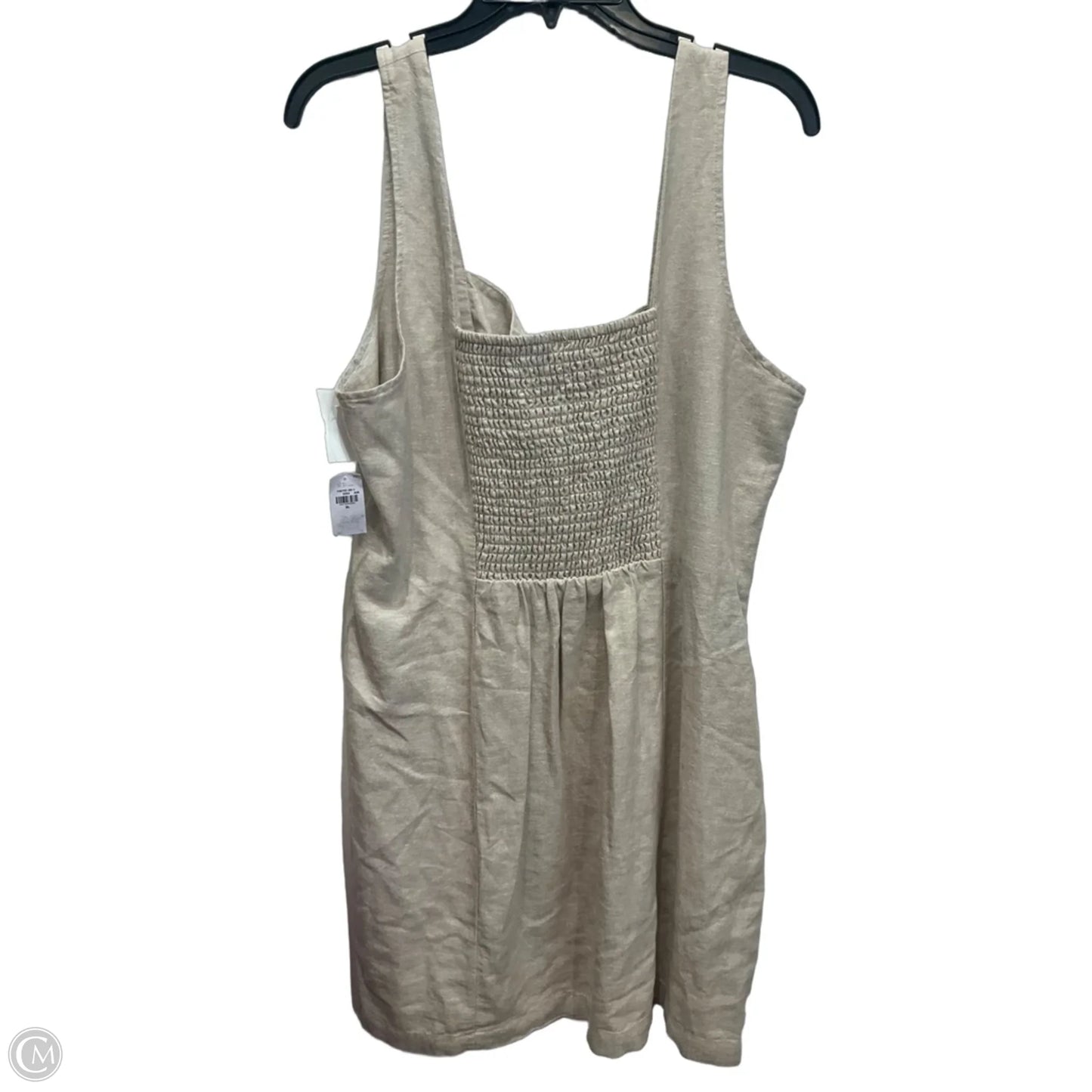 Dress Casual Midi By Old Navy In Tan, Size: Xl