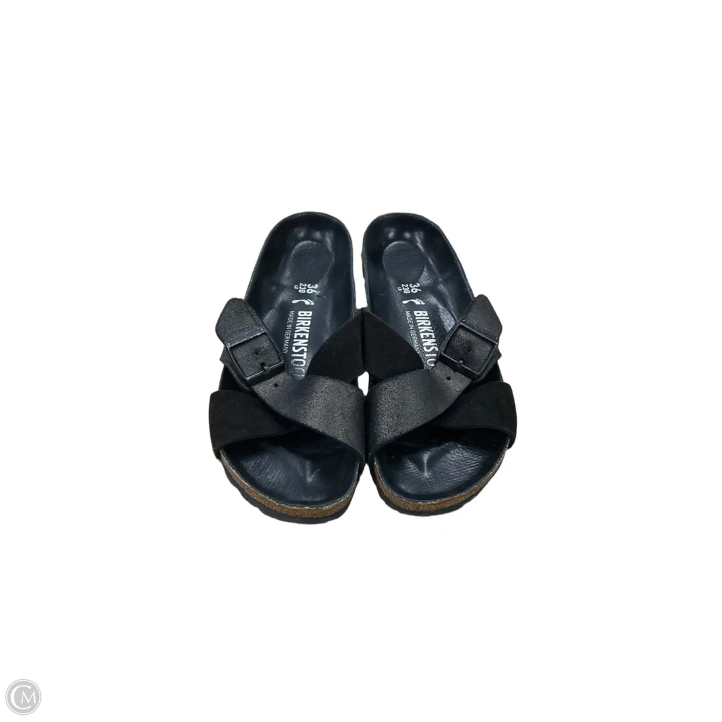 Sandals Flats By Birkenstock In Black, Size: 6