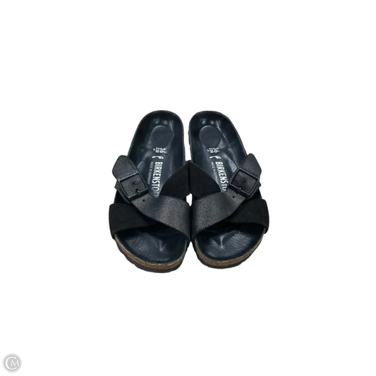 Sandals Flats By Birkenstock In Black, Size: 6