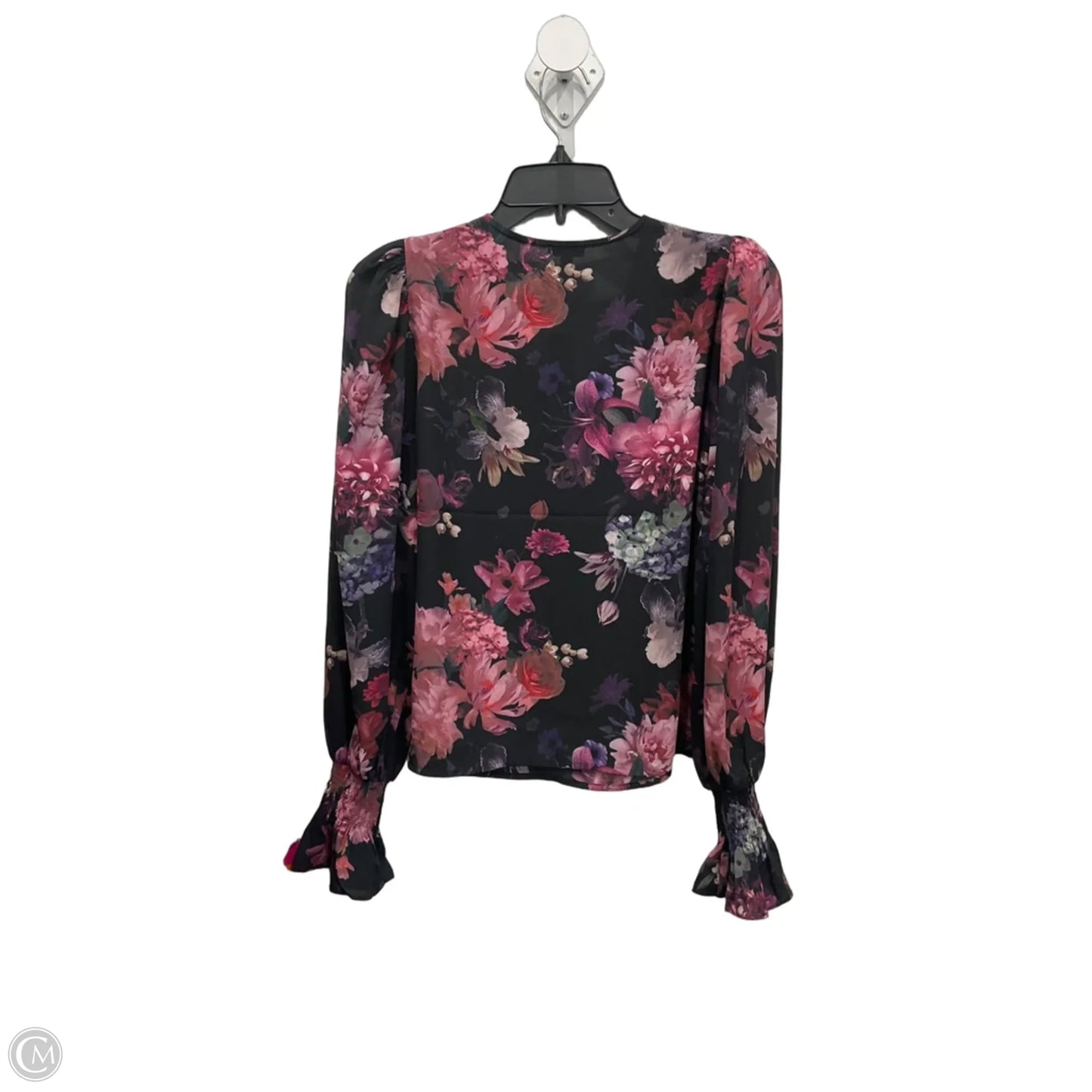 Top Long Sleeve By Express In Floral Print, Size: Xs