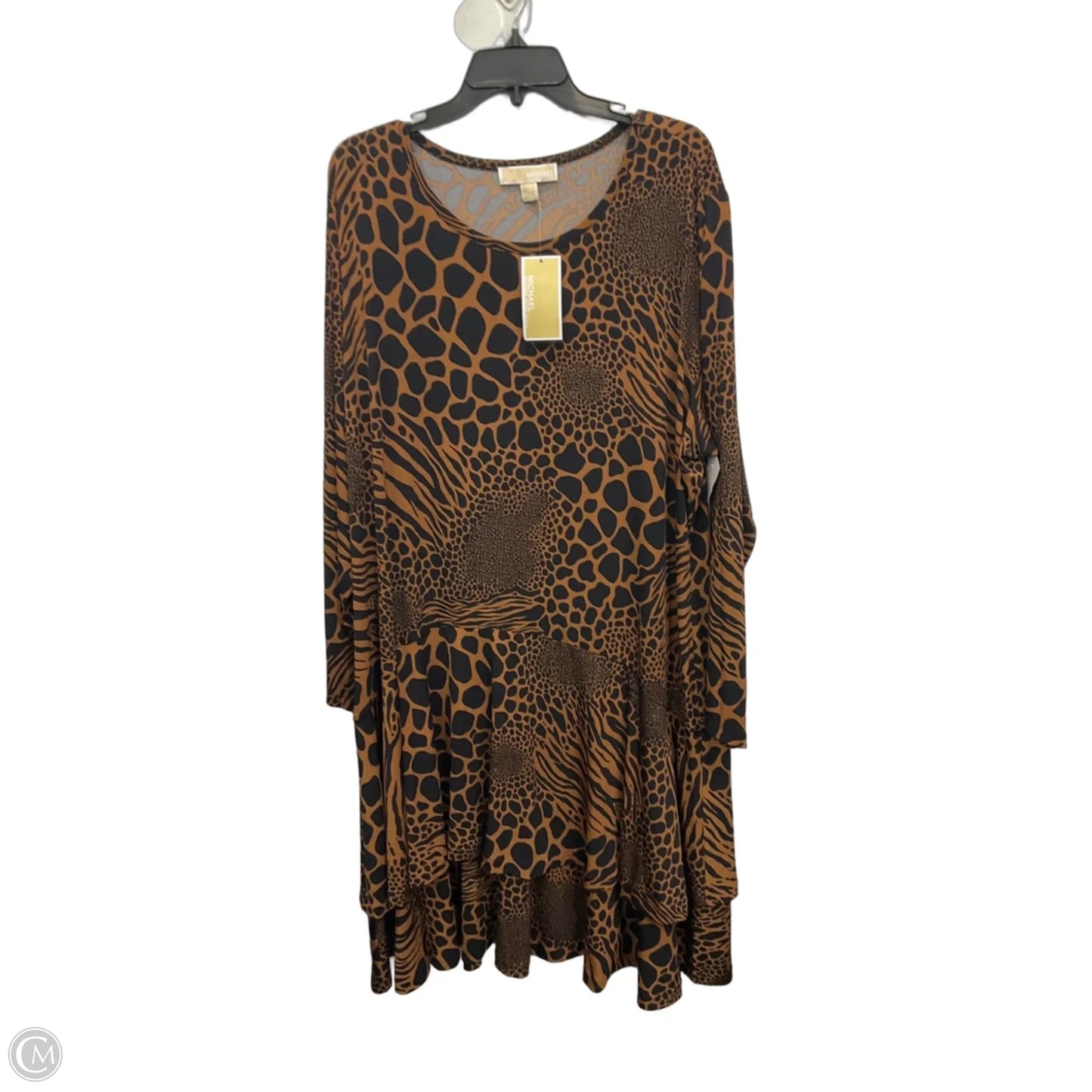Dress Casual Midi By Michael By Michael Kors In Animal Print, Size: 3x