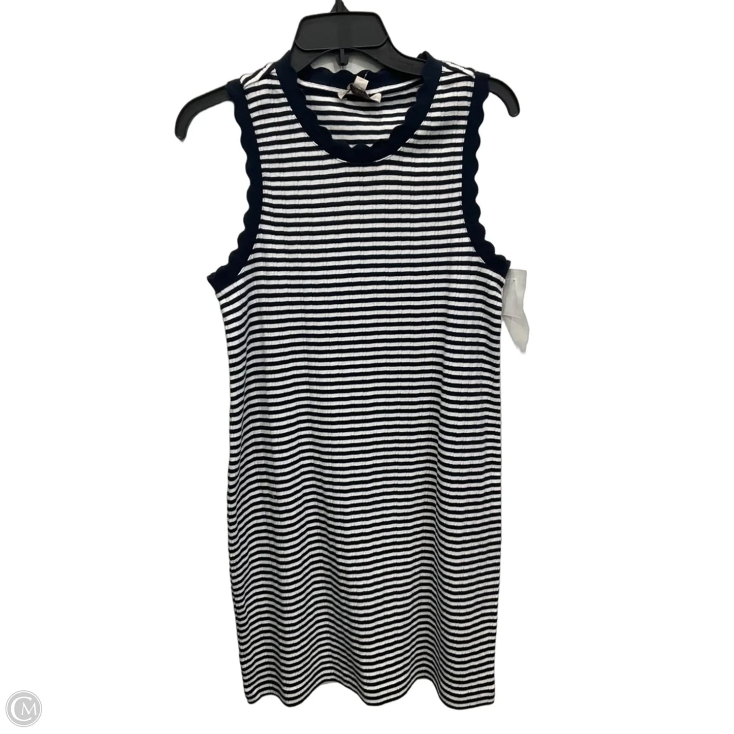 Dress Casual Midi By Loft In Striped Pattern, Size: Mp
