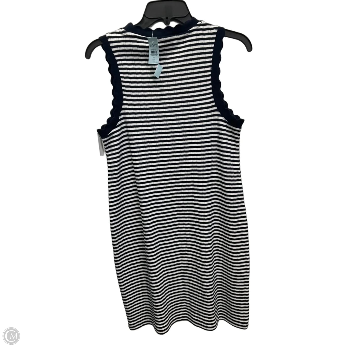 Dress Casual Midi By Loft In Striped Pattern, Size: Mp