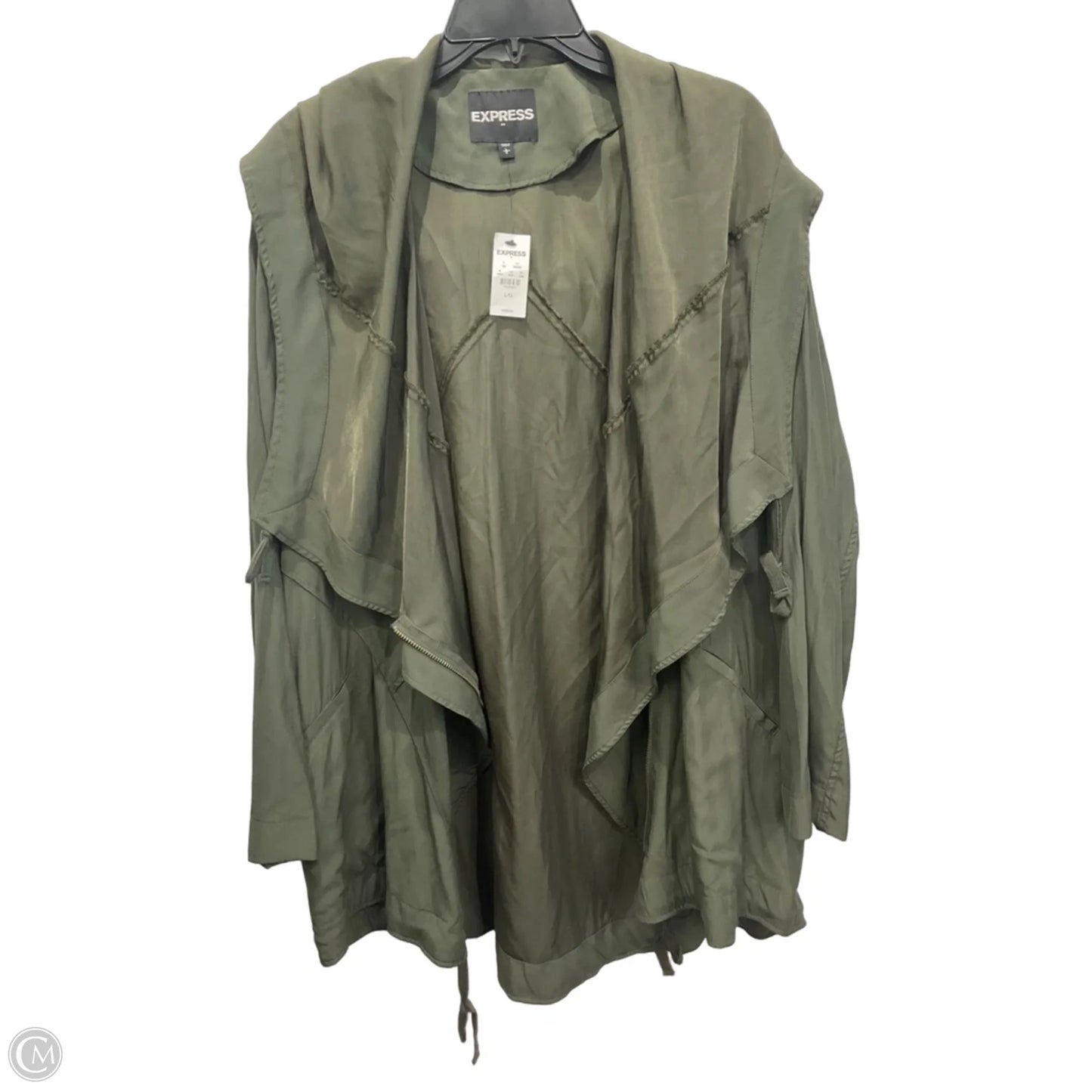Cardigan By Express In Green, Size: L
