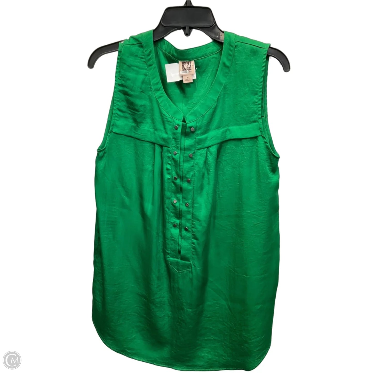 Top Sleeveless By Anne Klein In Green, Size: Xxl