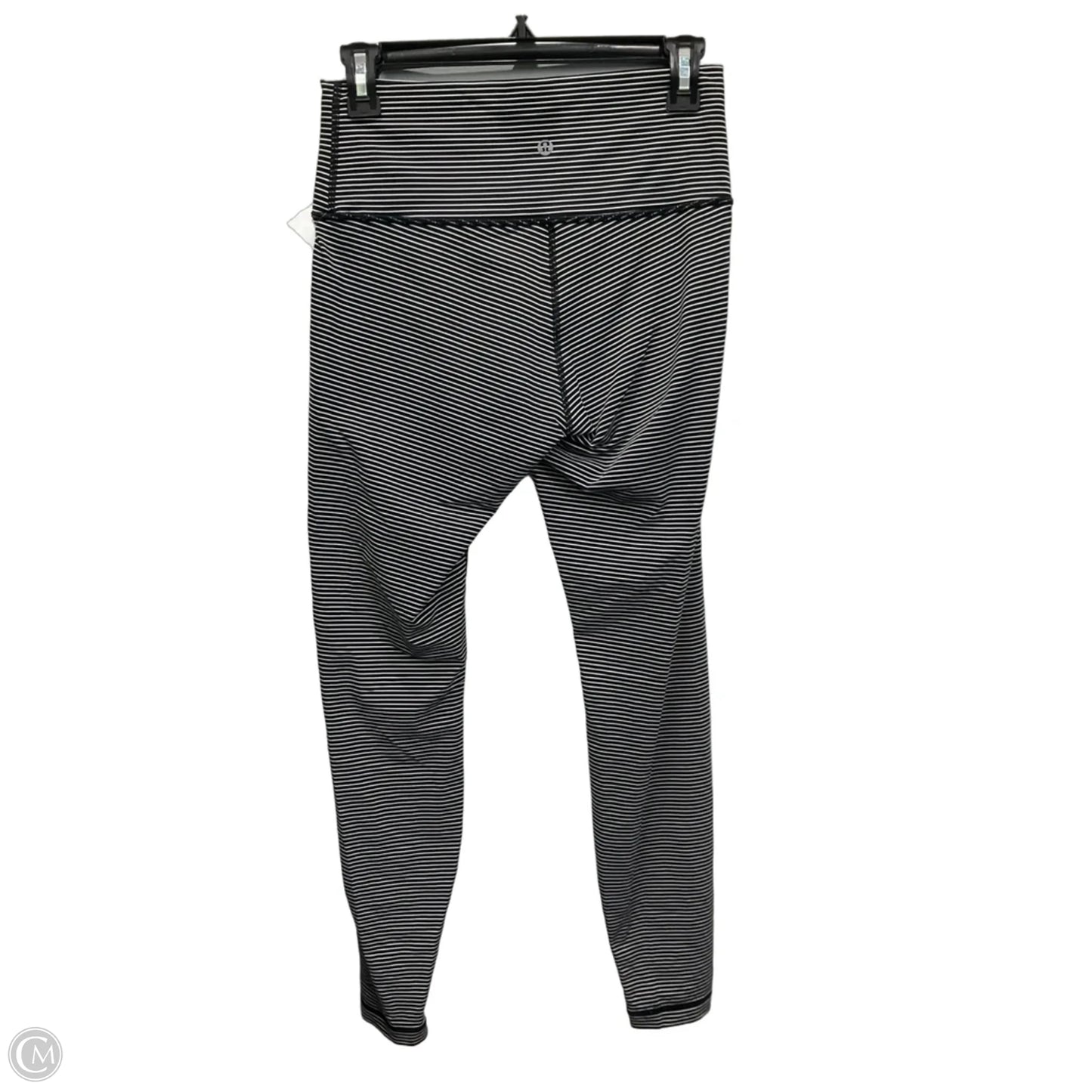 Athletic Leggings By Lululemon In Black & White, Size: M