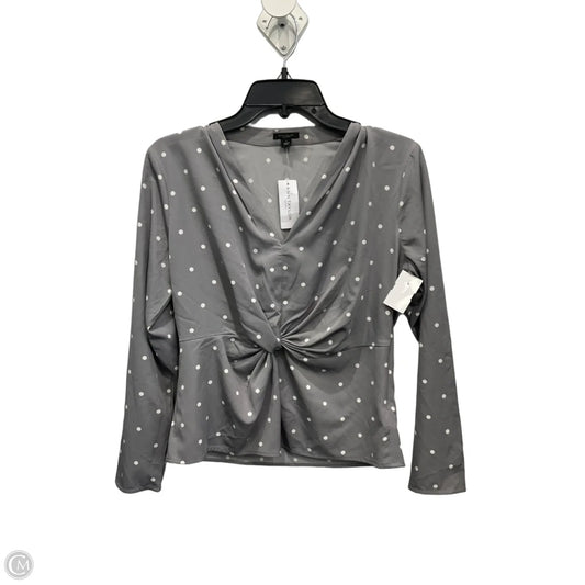 Top Long Sleeve By Ann Taylor In Grey, Size: S