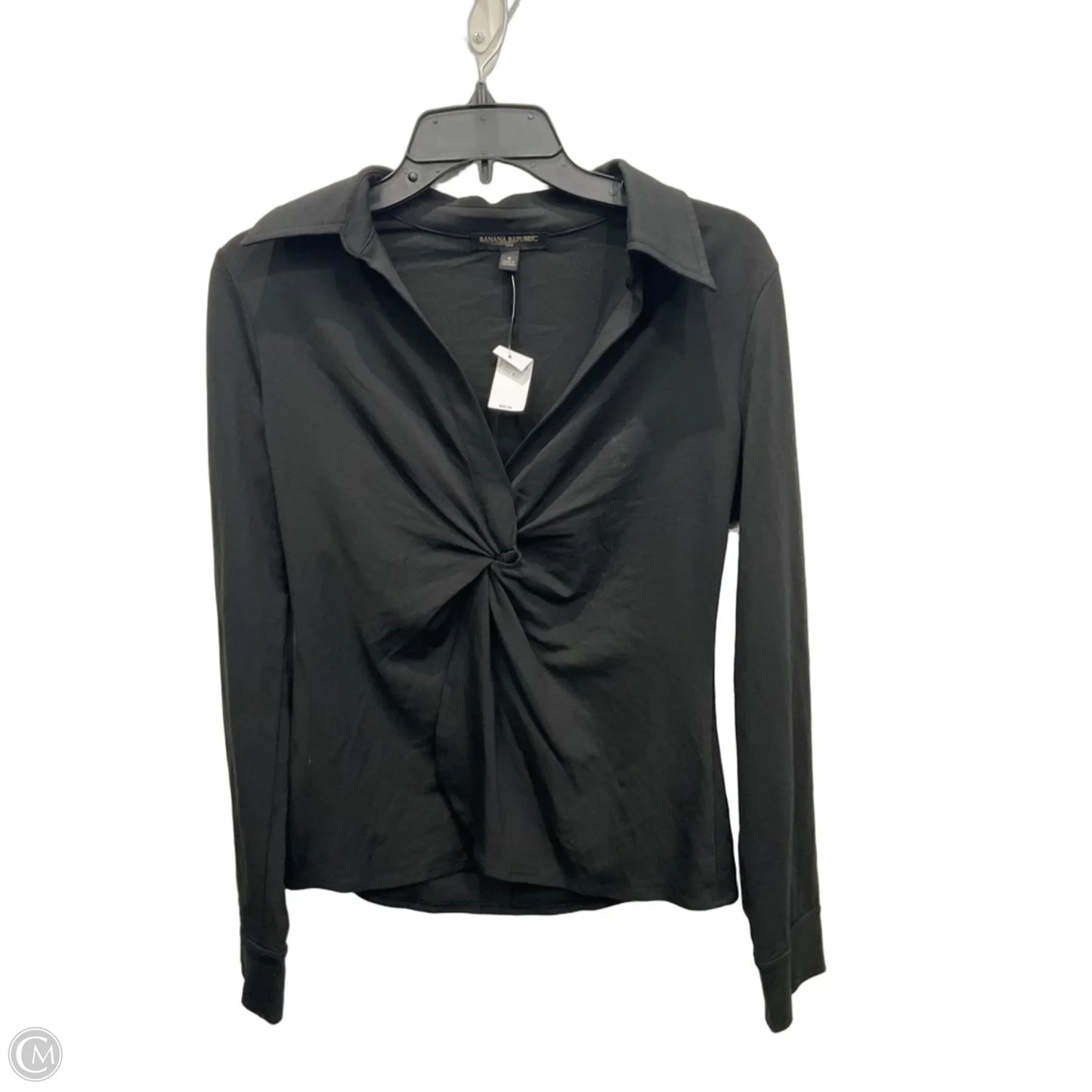Top Long Sleeve By Banana Republic In Black, Size: S