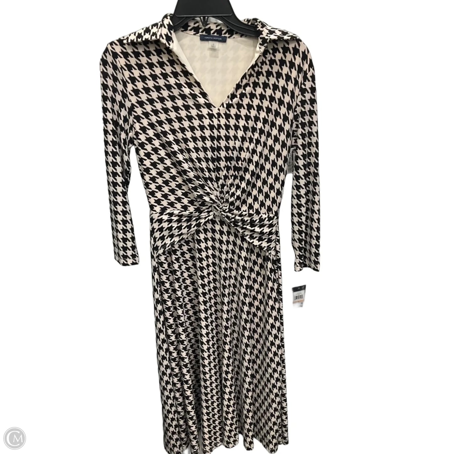 Dress Work By Tommy Hilfiger In Black & Cream, Size: Xs