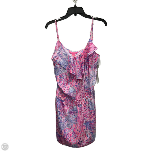 Romper Designer By Lilly Pulitzer In Blue & Pink, Size: L