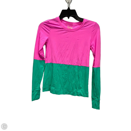 Top Long Sleeve Designer By Lilly Pulitzer In Green & Pink, Size: Xxs
