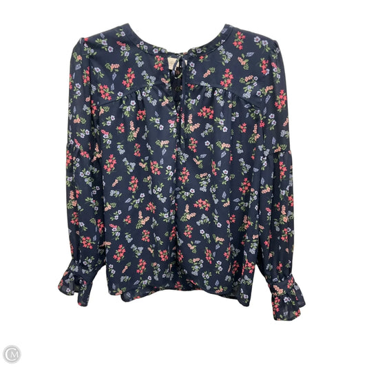 Top Long Sleeve By Loft In Floral Print, Size: Mp