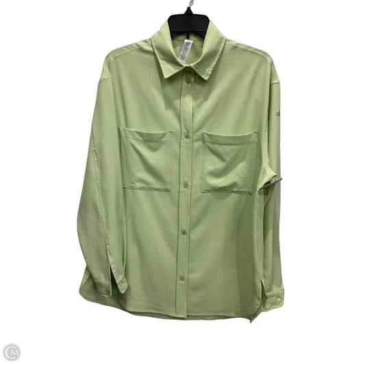 Blouse Long Sleeve By Alo In Green, Size: Xs