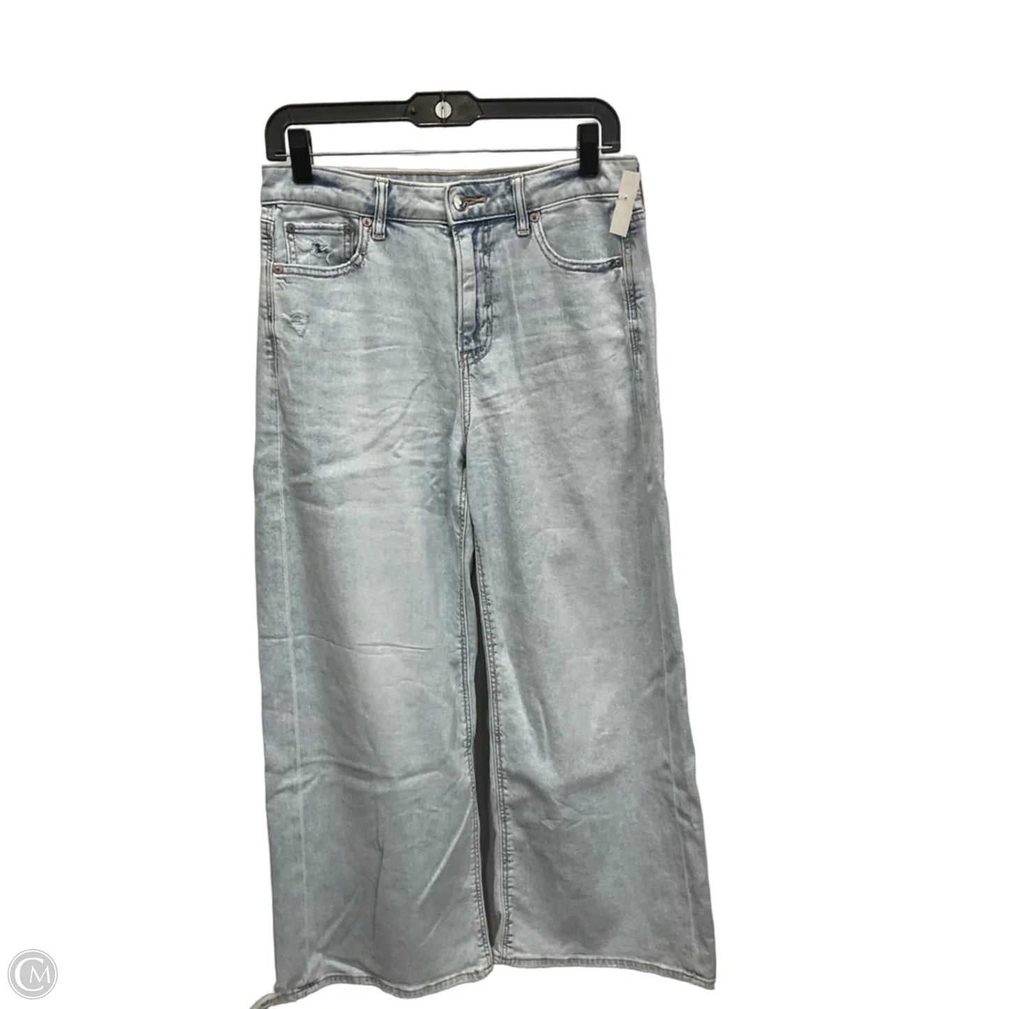 Jeans Straight By American Eagle In Blue Denim, Size: 4
