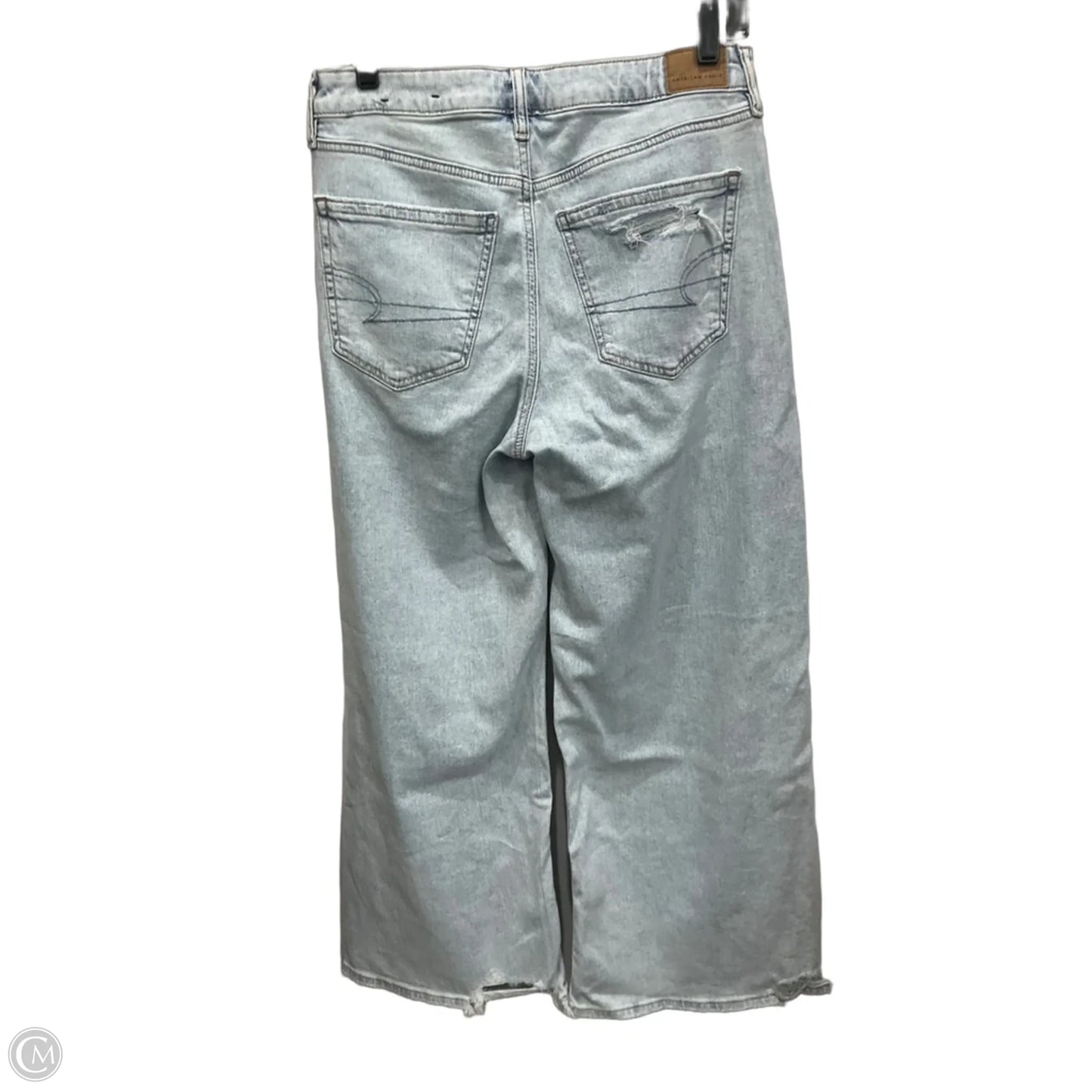 Jeans Straight By American Eagle In Blue Denim, Size: 4