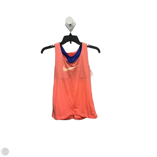 Athletic Tank Top By Nike Apparel In Blue & Orange, Size: M