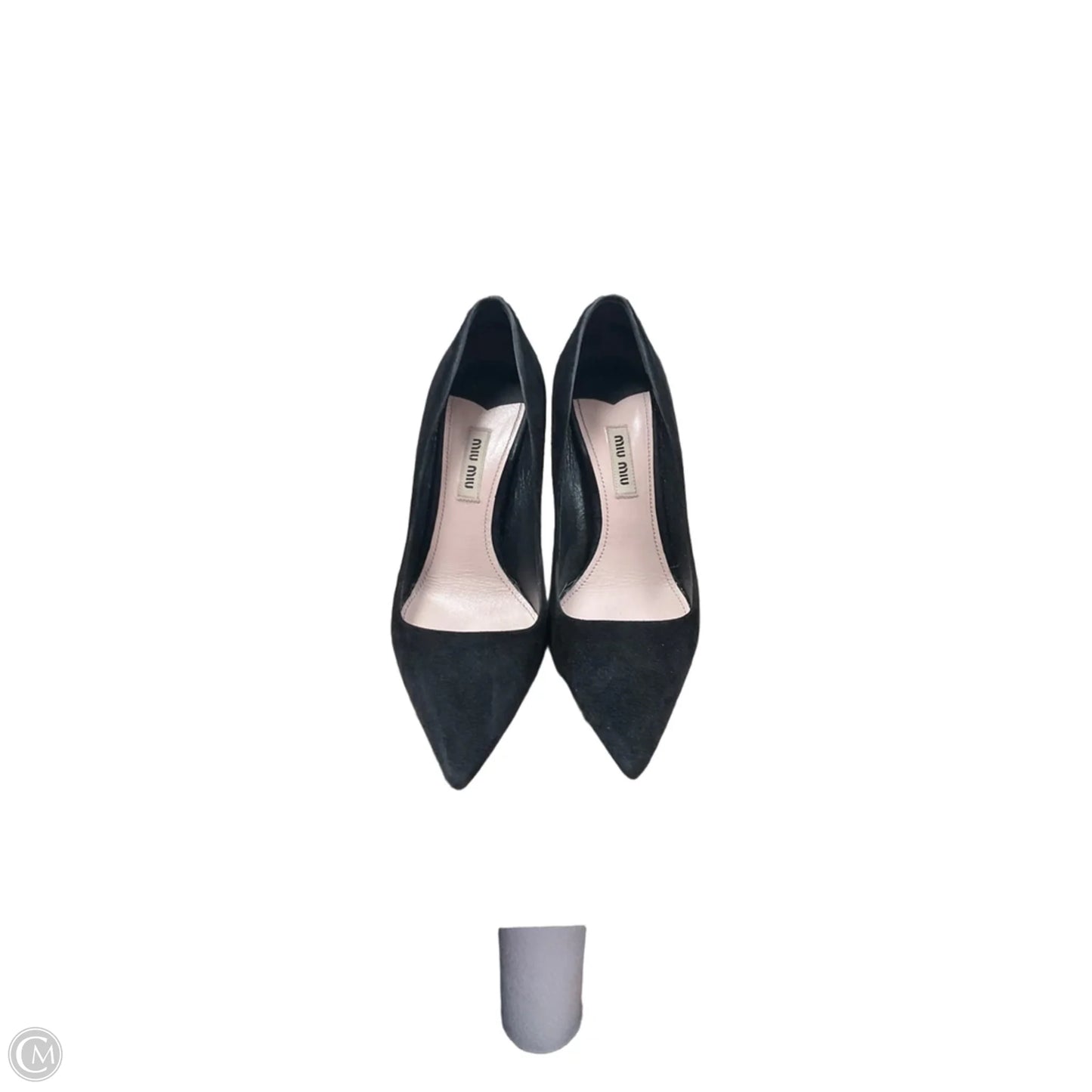 Shoes Luxury Designer By Miu Miu In Black, Size: 6.5
