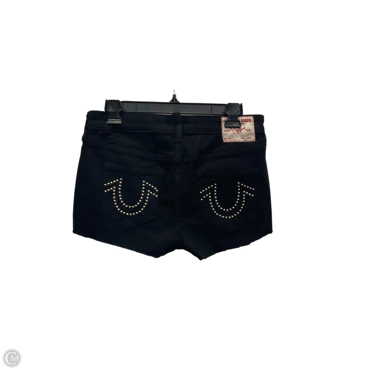 Shorts By True Religion In Black Denim, Size: 6