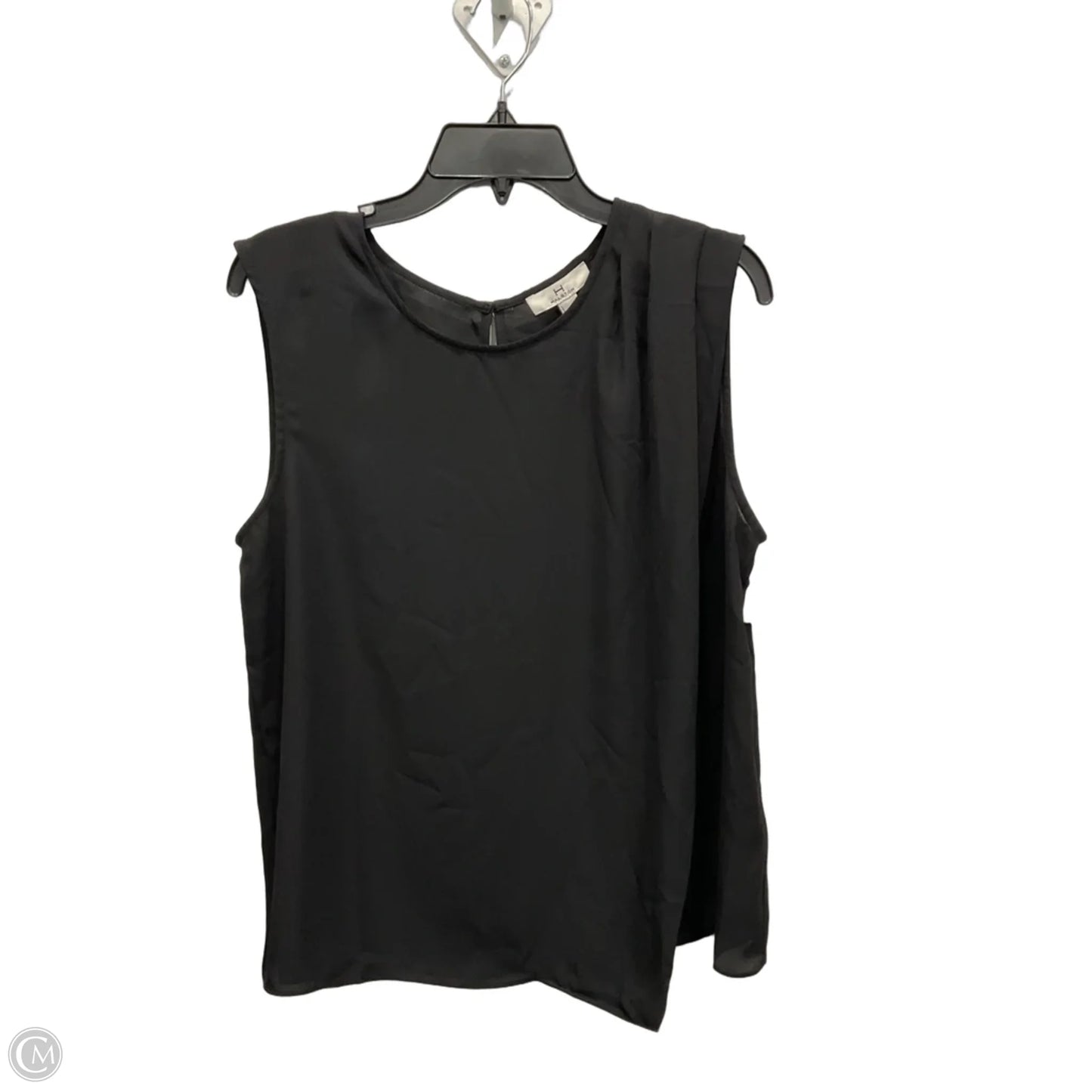 Top Sleeveless Designer By Halston In Black, Size: L