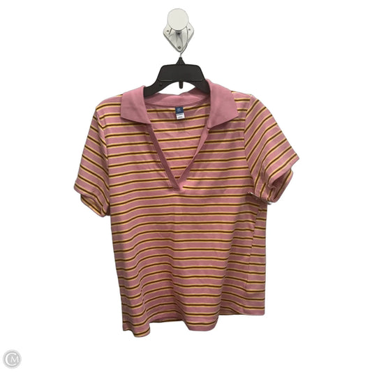 Top Short Sleeve Basic By Old Navy In Pink, Size: Xxl