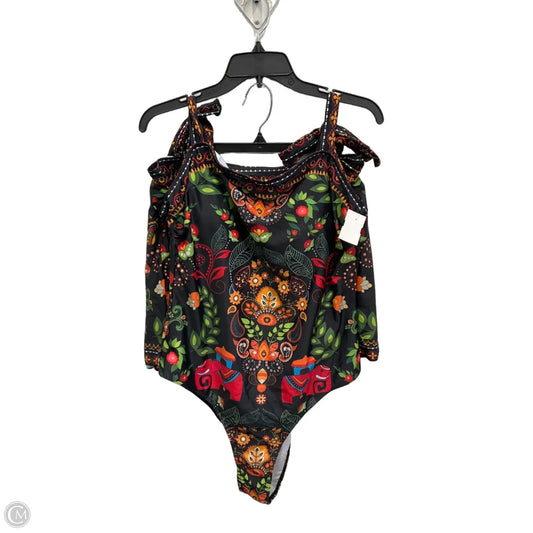 Swimsuit 2pc By Clothes Mentor In Multi-colored, Size: 2x