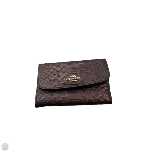 Wallet Designer By Coach, Size: Small