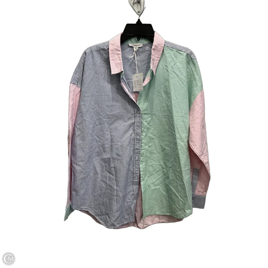 Blouse Long Sleeve By Beachlunchlounge In Multi-colored, Size: Xl