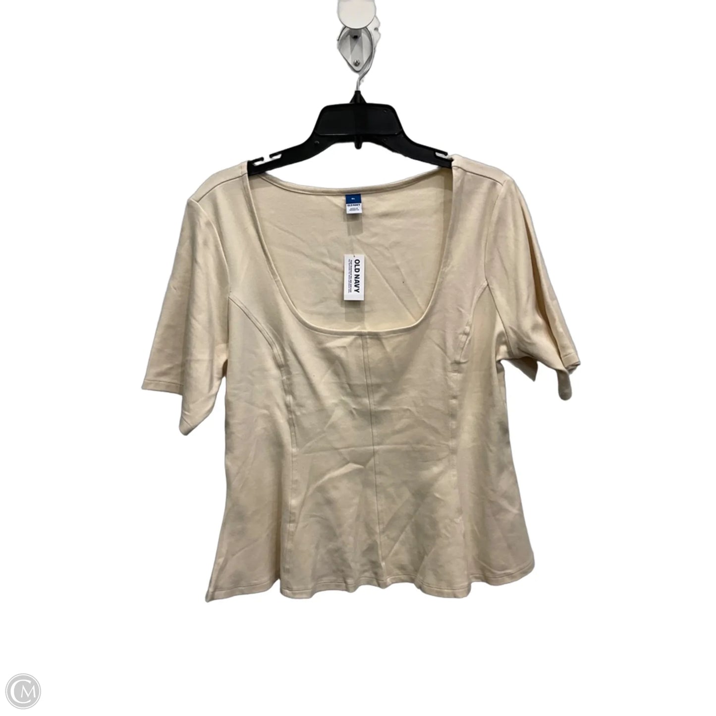 Top Short Sleeve By Old Navy In Cream, Size: Xl