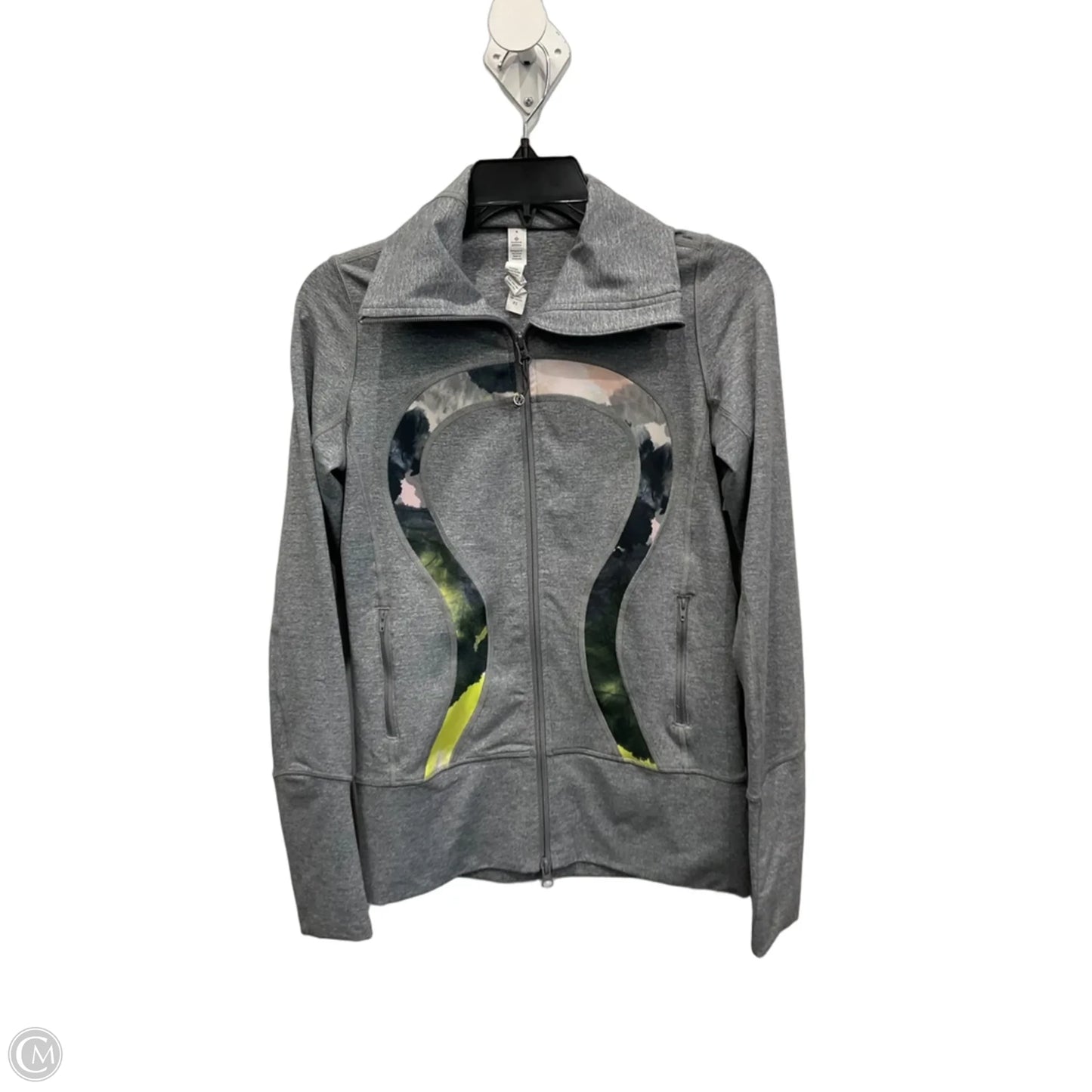 Athletic Jacket By Lululemon In Grey, Size: S