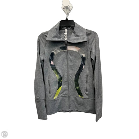 Athletic Jacket By Lululemon In Grey, Size: S