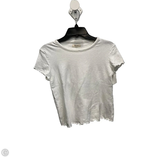 Top Short Sleeve By Madewell In White, Size: S