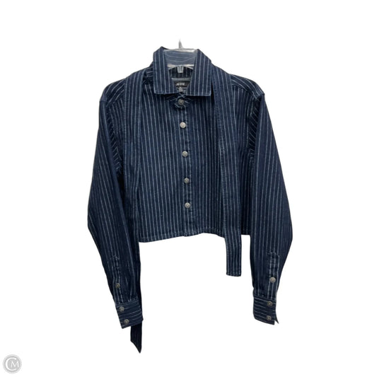 Jacket Shirt By Afrm In Blue Denim, Size: M