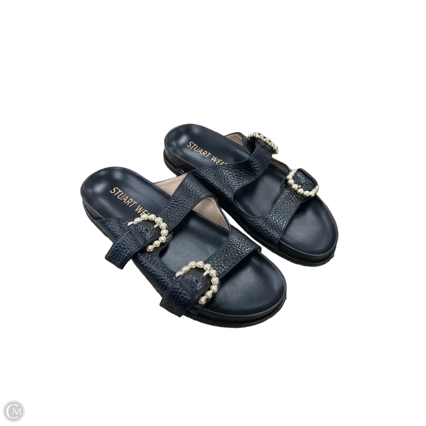 Sandals Designer By Stuart Weitzman In Black, Size: 7.5