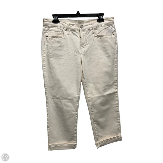 Jeans Cropped By Lucky Brand In White Denim, Size: 6
