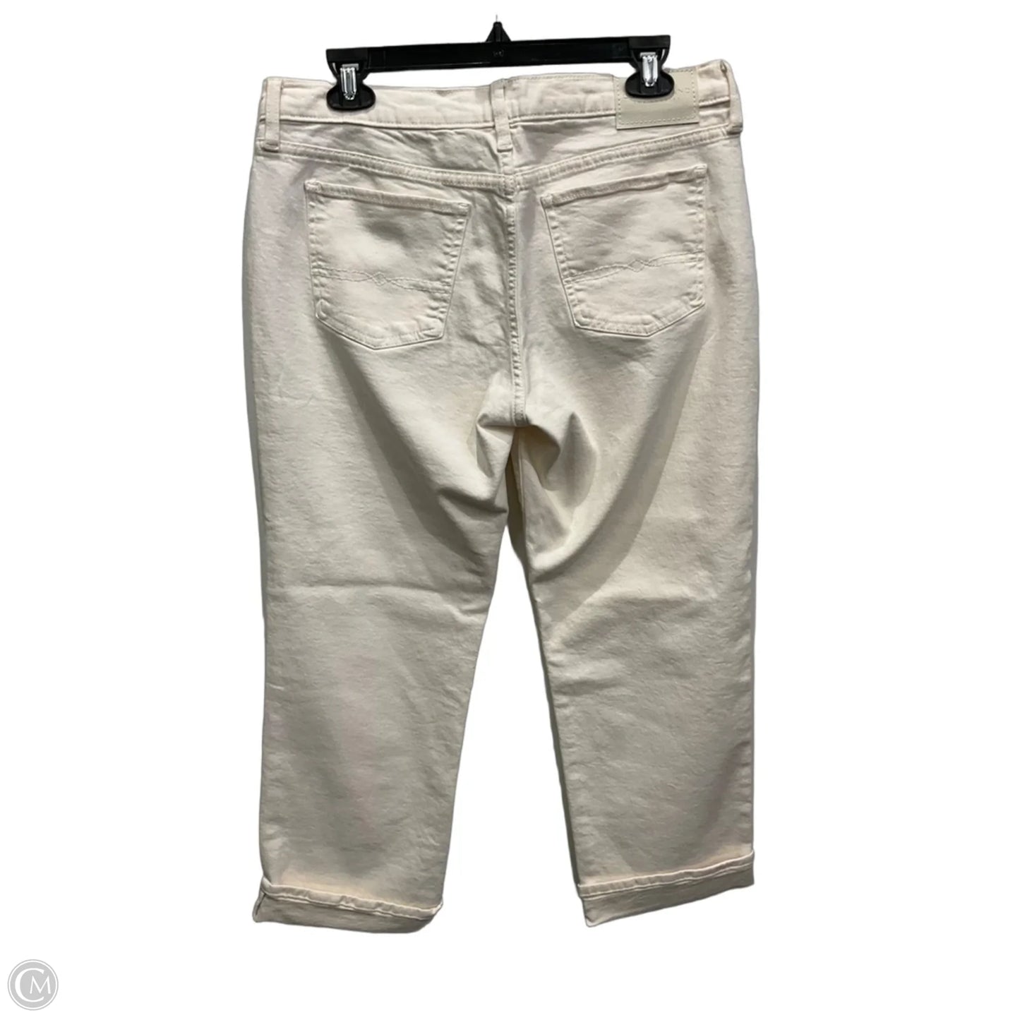 Jeans Cropped By Lucky Brand In White Denim, Size: 6