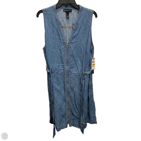 Dress Casual Midi By International Concepts In Blue Denim, Size: Xxl