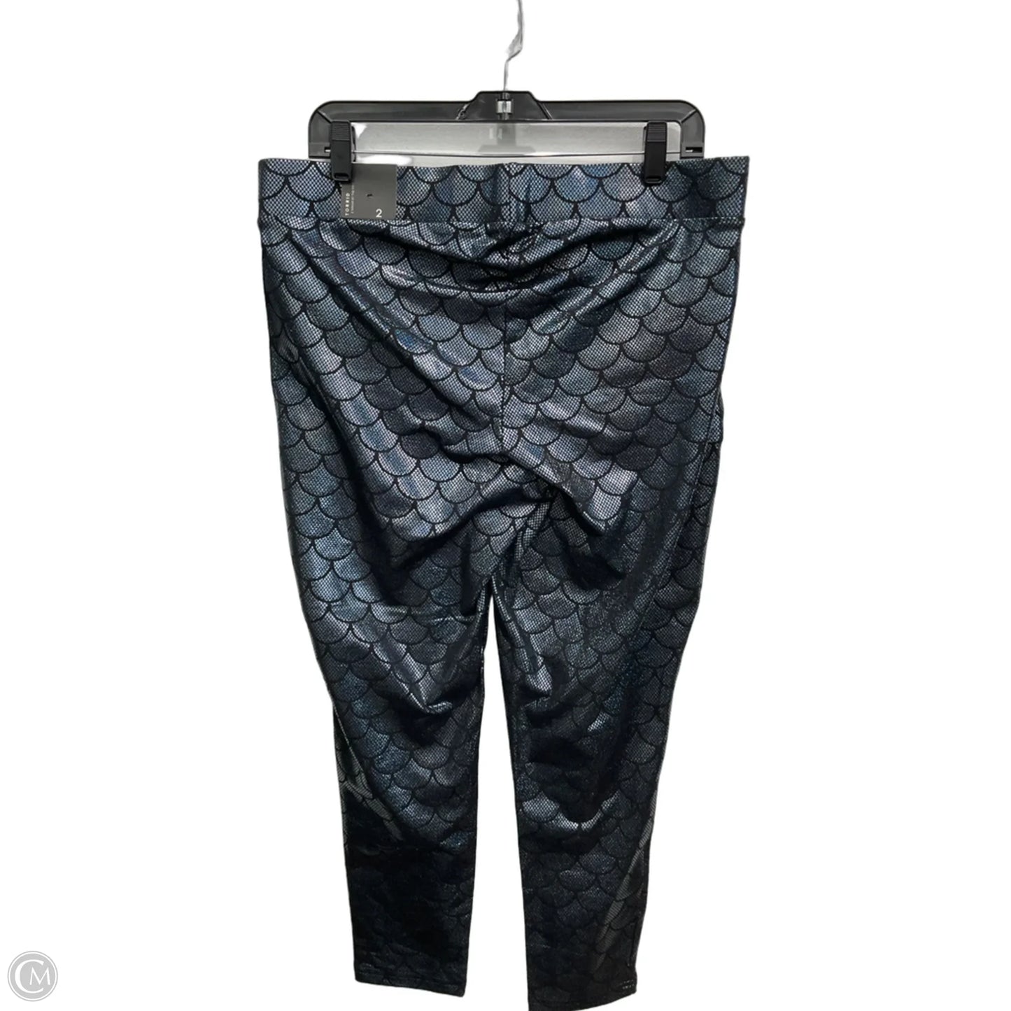 Athletic Leggings By Torrid In Black & Blue, Size: 2x
