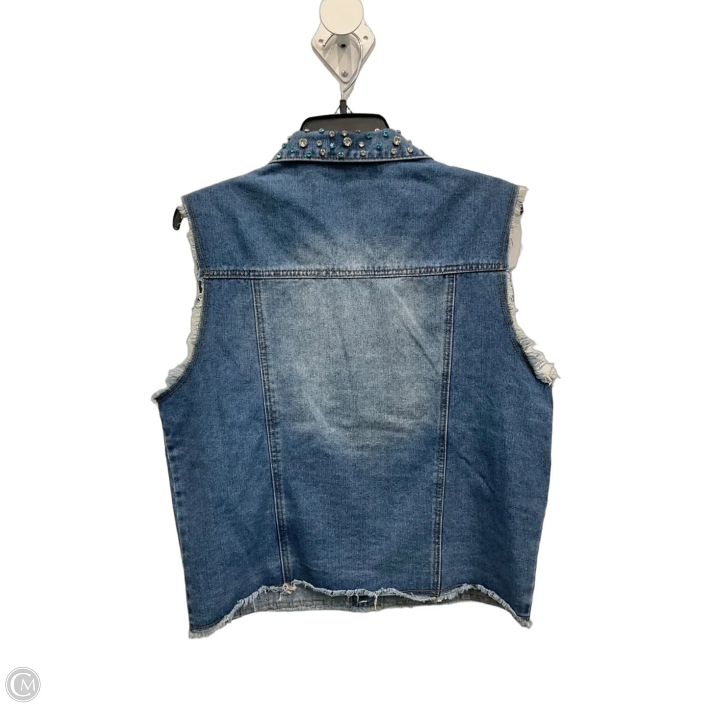 Jacket Denim By Vocal In Blue Denim, Size: L