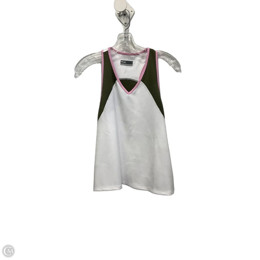 Athletic Tank Top By Clothes Mentor In Green & White, Size: L